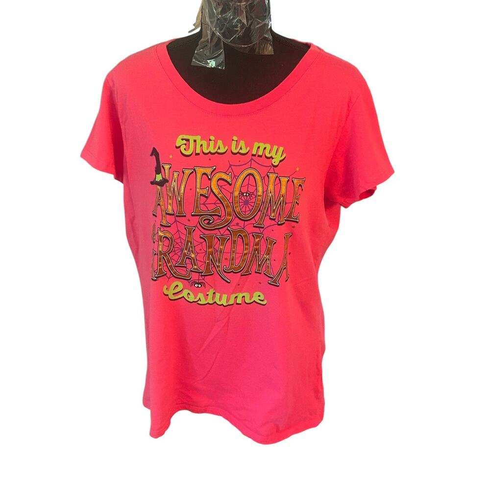 Halloween Pink T-Shirt Women's XL "This is my Awesome Grandma Costume"